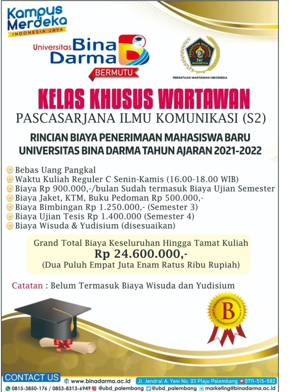 Ayo Buruan Daftar Pasca Sarjana Hanya di Universitas BinaDarma