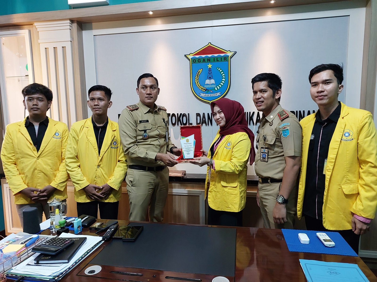 4 Orang Mahasiswa Unsri Usai Magang di Bagian Protokol dan Komunikasi Pimpinan Setda Ogan Ilir