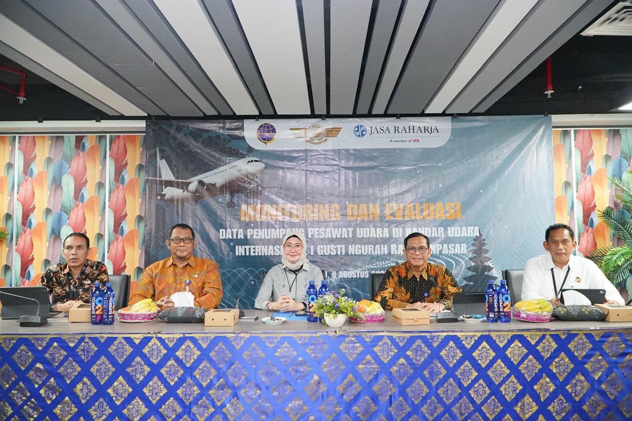 Jasa Raharja Perkuat Kolaborasi bersama stakeholder Transportasi Udara melalui Monitoring dan Evaluasi Data Penumpang Angkutan Udara Domestik di Bandara I Gusti Ngurah Rai, Bali