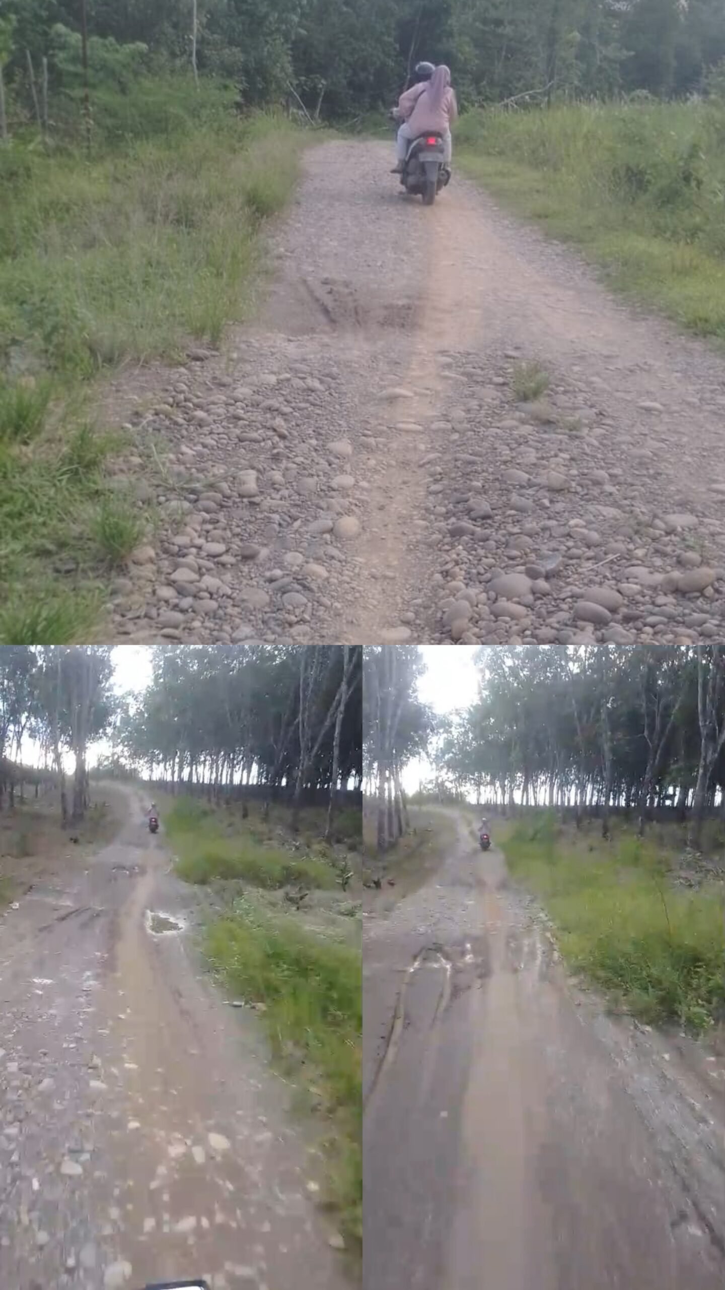 Warga Keluhkan Jalan Menuju Pali Regency Masih Dalam Tahap Pengerasan, Banyak Korban Akibat Batu Tajam dan Jalan Licin