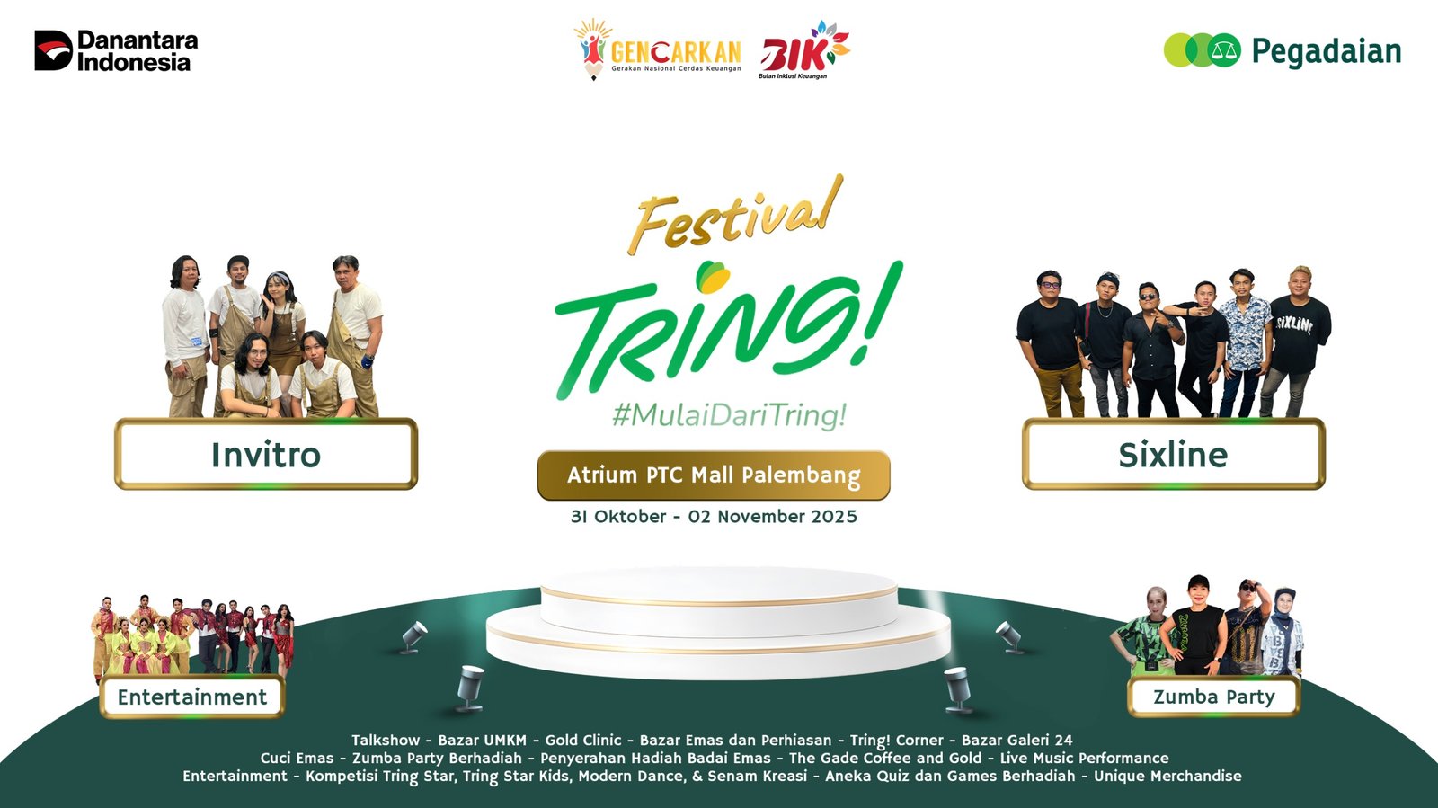 Pegadaian Festival Tring! 2025 #mulaidaritring! PTC Mall 31 Oktober s/d 2 November 2025