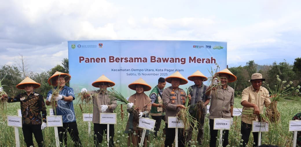 Sinergi untuk Negeri: Panen Bawang Merah,Wujud Kerja Sama BI dan Pemerintah Kota Pagar Alam