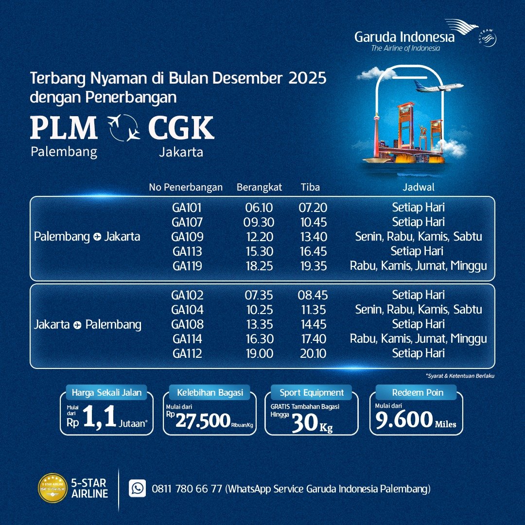 Garuda Beri Potongan Diskon Tiket, Jelang Peak Season Nataru 2025/2026