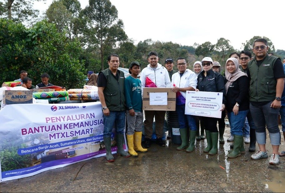 Karyawan XLSMART Salurkan Donasi ke Sumut, Sumbar hingga Pelosok Aceh