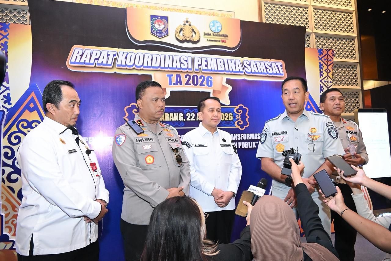 Jasa Raharja Perkuat transpormasi digital dalam rakor pembina Samsat 2026 di Semarang