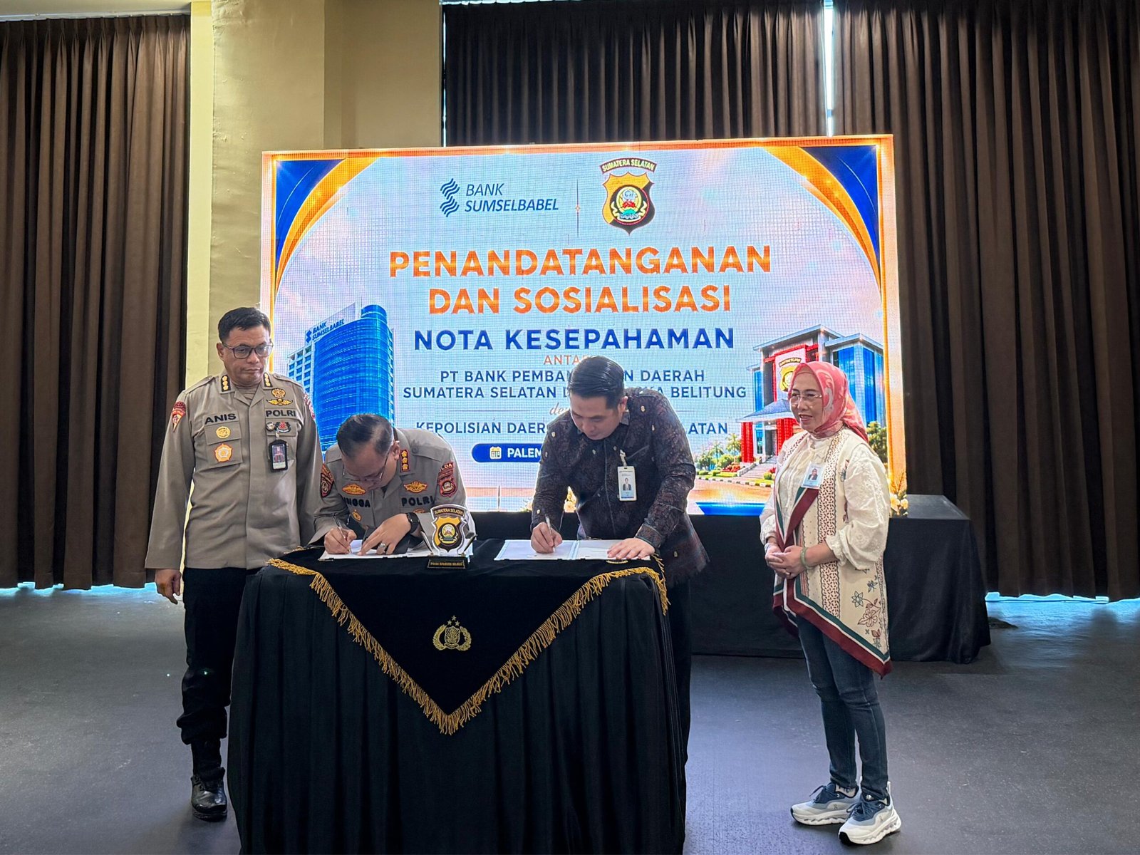 Bank Sumsel Babel dan Polda Sumsel Perkuat Sinergi Pengamanan Layanan Perbankan